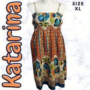 Katarina Women's Multicolored Mid-Length Summer Dress Size XL